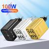 Total 100W 6 Ports USB Charger Fast Charging For iPhone 14 Samsung Xiaomi Mobile Phone Adapter EU US UK Plug