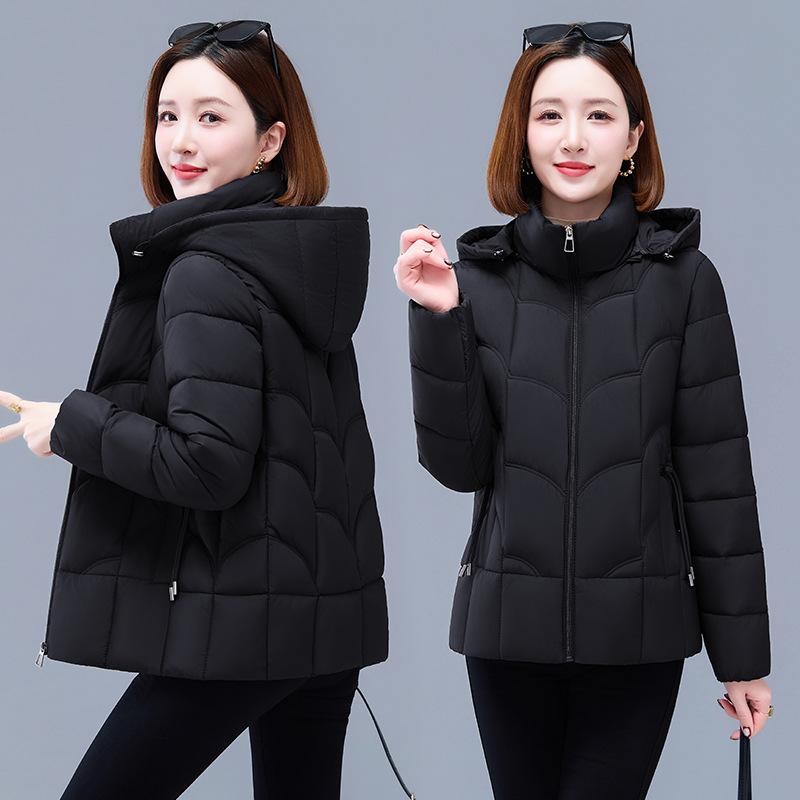 Одежда для женщин среднего и пожилого возраста, Хлопковая куртка для защиты от холода, Толстая и теплая короткая хлопковая куртка, Зимняя хлопковая куртка