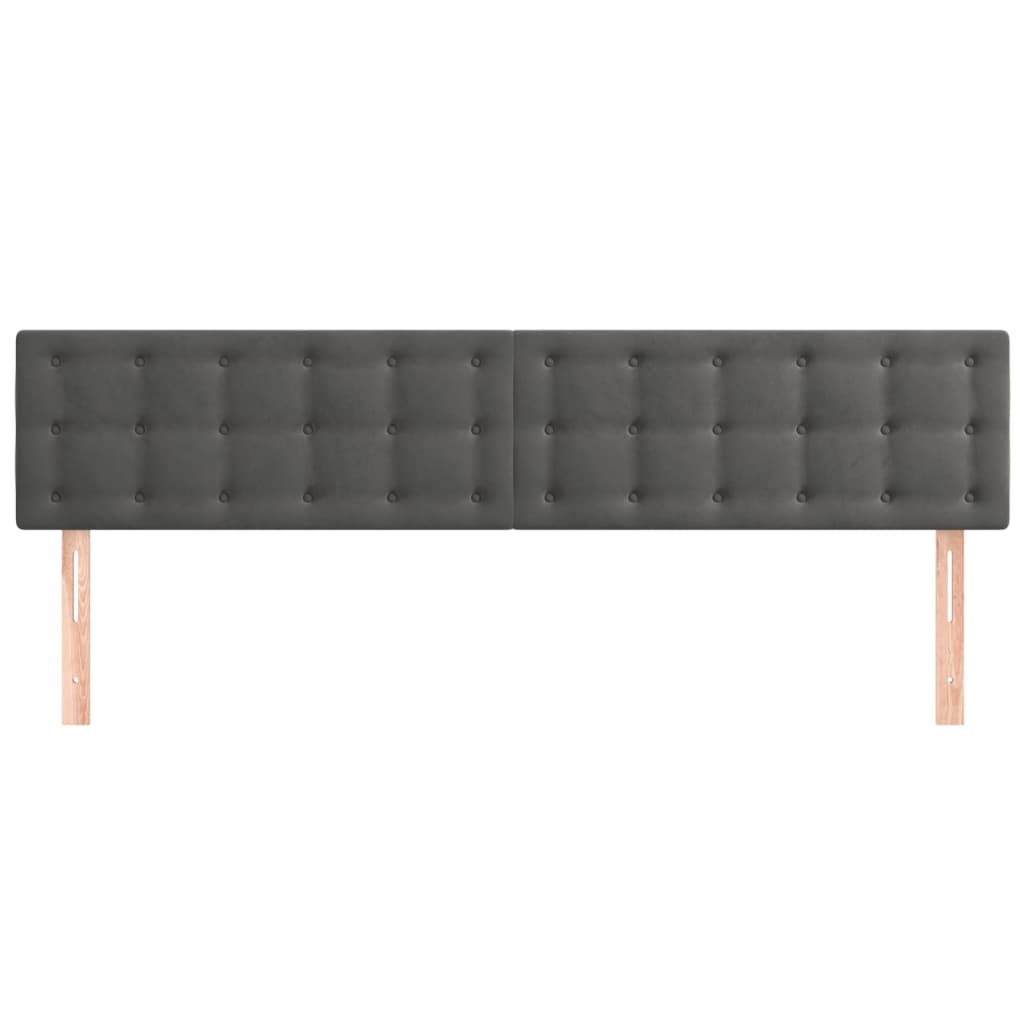 Headboard Dark Grey 180 x 5 x 78 88 cm Velvet
