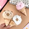 Cartoon Plush Capybara Ice Cream Doll Kapibala Cone Keychain Pendant Doll Toy Doll