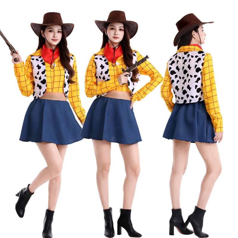 Halloween Costume Toy Story Woody Jessie Cosplay Outfit Kids Adults Role Play