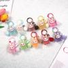 Luminous Flocking Sitting Cloth Doll Cute Grain Pendant Creative Cartoon Keychain Mobile Phone Chain Bag Pendant