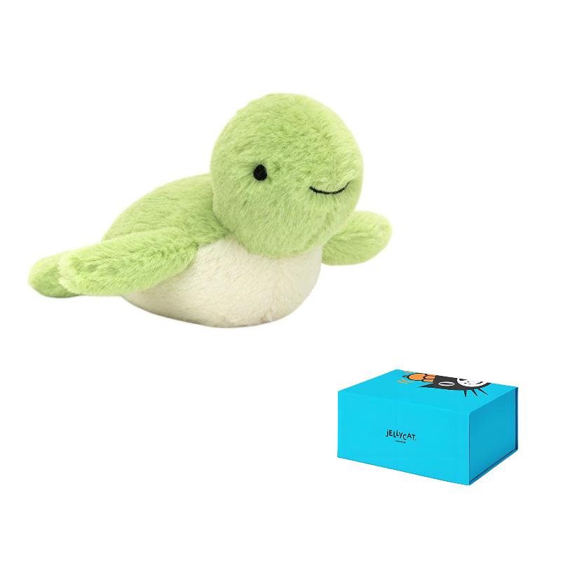 JELLYCAT Ocean Series Fluffy Turtle Fluffy Turtle Soothing Companion Doll Plush Doll Sitting 7cm Height