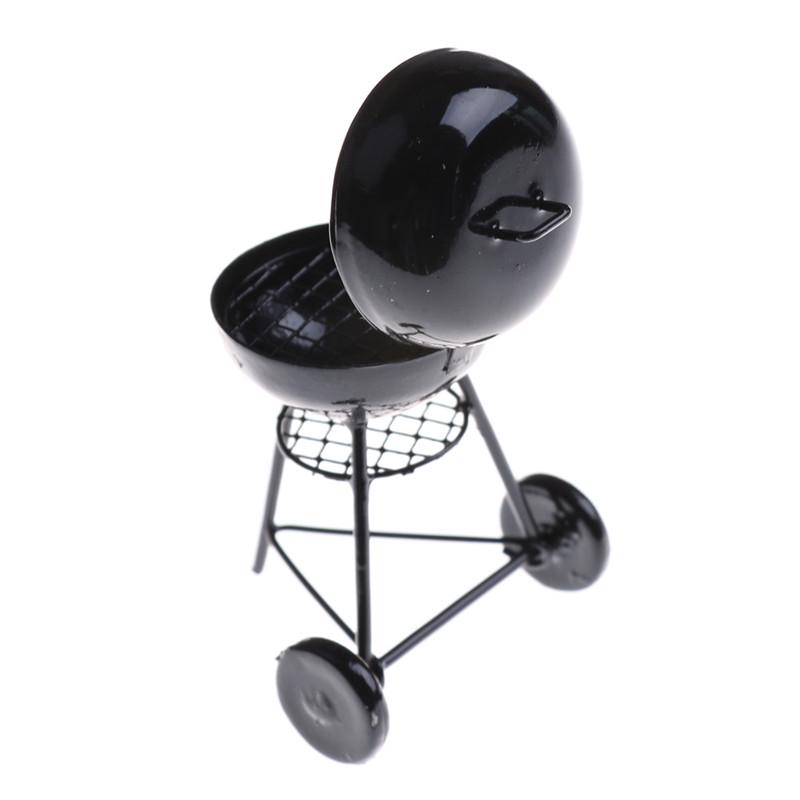 1:12 кукольный домик миниатюрный черный гриль-барбекю кукольный домик садовый уличный аксессуар