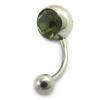 [A4215] - Пирсинг из зеленой стразы