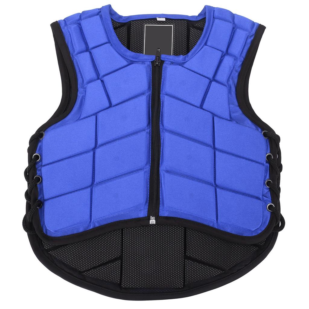 Kids Equestrian Vest Foam Padded Horse Riding Protective Gr Body Protector Blue