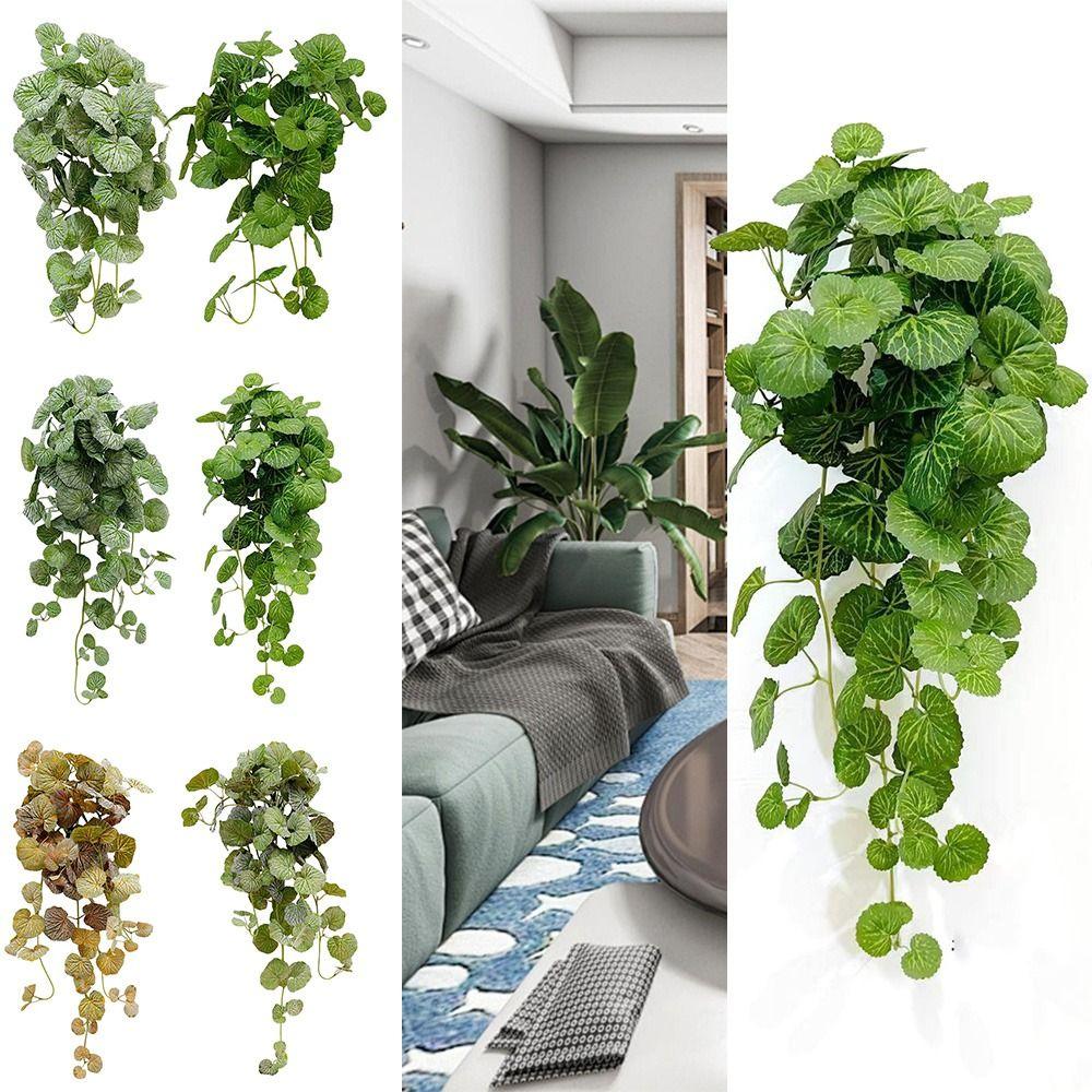 Украшение для дома Искусственные листья бегонии Зеленая настенная подвеска Венок Креативная растительная стена