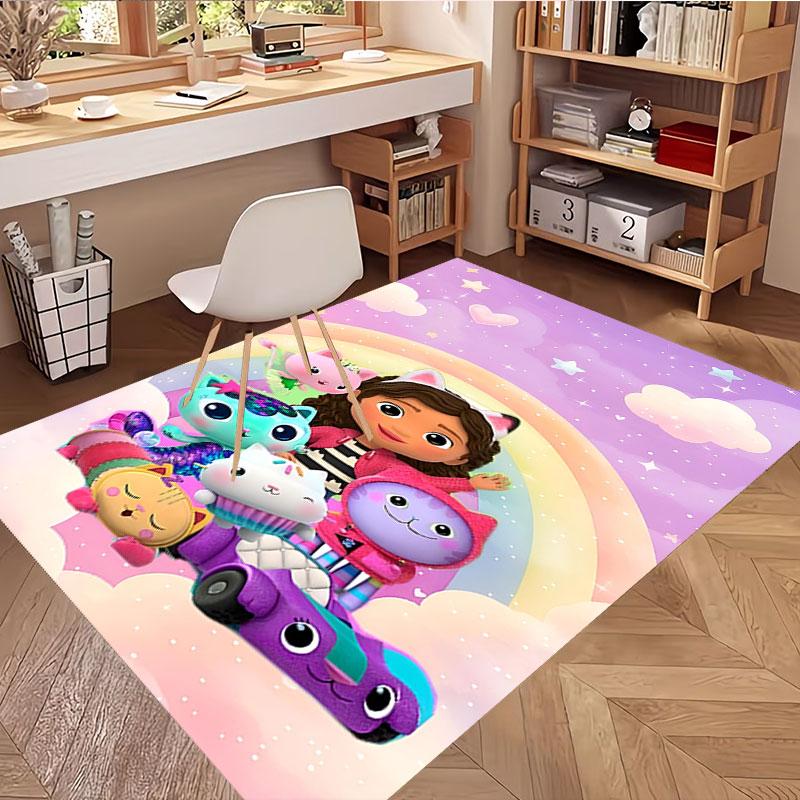 Gabby's Dollhouse Print Rug, Washable Floor Carpet, For Entryway Dorm Laundry Room Office Study, Home Decor Birthday Christmas Gift