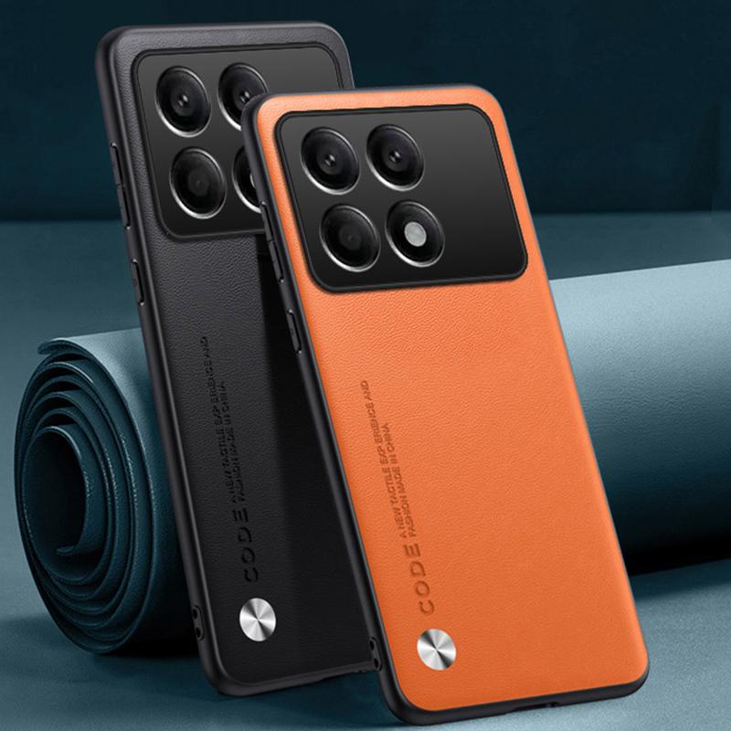 Роскошный чехол из искусственной кожи для Xiaomi Poco F6 Pro, задняя крышка, матовый силиконовый чехол для телефона с полной защитой для Poco F6Pro PocoF6 Pro 5G