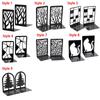 Non-Skid Hollow Out Storage Bookrack Book Stand Book Support Book Ends Desk Organizer Holder
