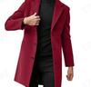 Men's  Korean Style Wool Slim Fit Mid-Length Trench Coat