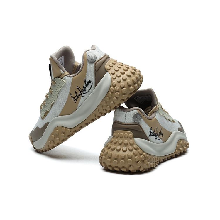 Mihara Yasuhiro X Fila 9 Тканевые TPU Сетчатые Спортивные Низкие Повседневные Кроссовки Женские кроссовки Коричневый Белый F12W124138FSS