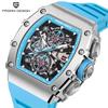 Men's Watch Multifunctional Quartz Waterproof Tonneau Type High-end Watch