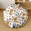 Puppies And Paw Prints Pattern Portable Automatic Umbrella With 8Rib Foldable Design Travel Essential Fashionable Perfect Gift For Womenment46