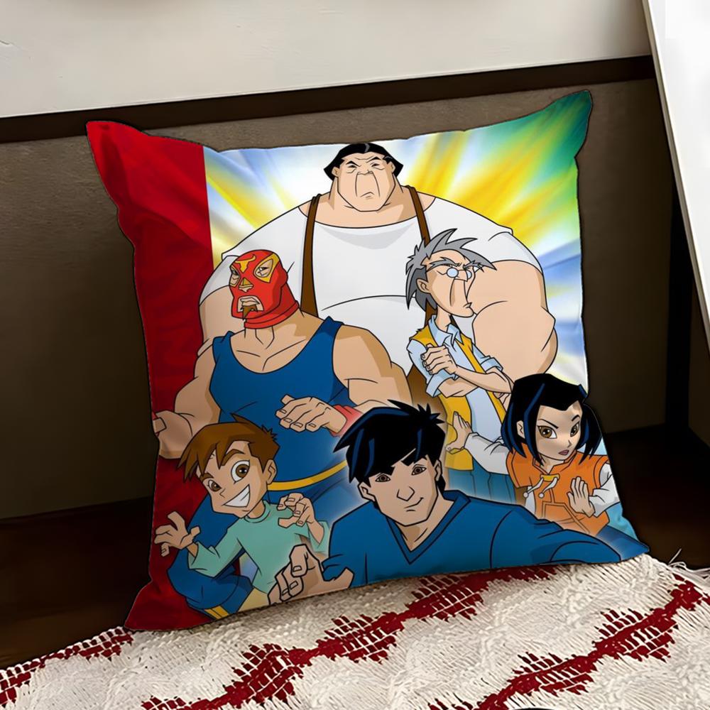Чехол на подушку Jackie Chan Adventures Двусторонний Мягкий Прочный Чехол для Подушки Дом Авто Многоцелевое Использование для Ежедневного Комфорта