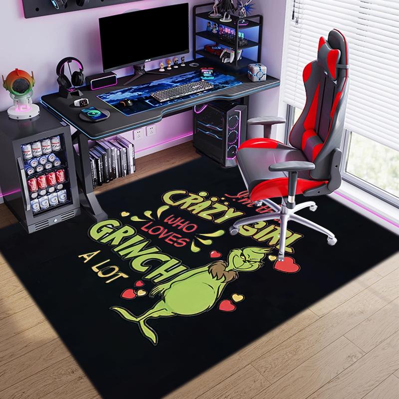 1PC Grinch Rug - home decoration Carpet For Living Room Bedroom Flooring Computer Chair Area Rug