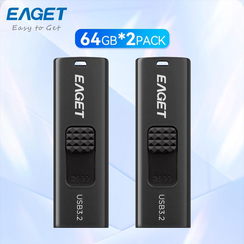 2 шт. портативный USB 3.2 флэш-накопитель выдвижной сдвижной крышкой флэш-накопители высокоскоростной накопитель данных для ПК и ноутбуков