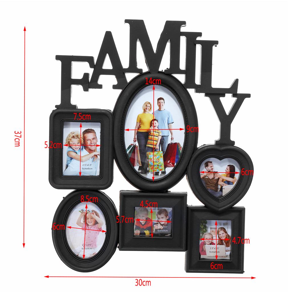 Modern Vintage Family Photo Frame Wall Hanging Picture Holder Photo Wall Photos Frames Sticker for Home Living Room Decoration