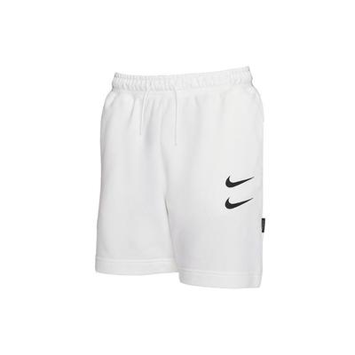Летние свободные повседневные спортивные шорты с двойным крючком Swoosh с завязками, мужские брюки белого цвета CJ4883-100