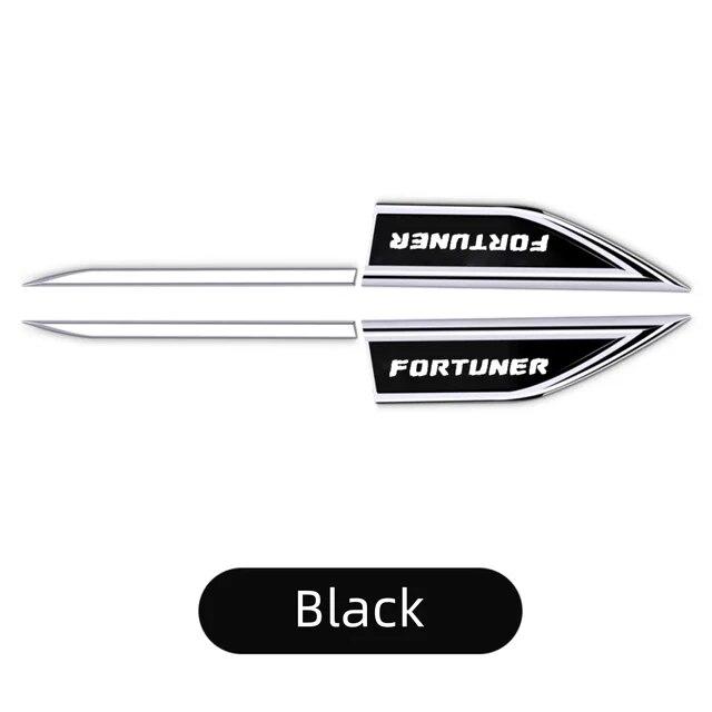 2 шт./компл. для Toyota Fortuner, автомобильное крыло, металлическая наклейка, внешние декоративные наклейки, модификация, эмблема автомобиля, аксессуары