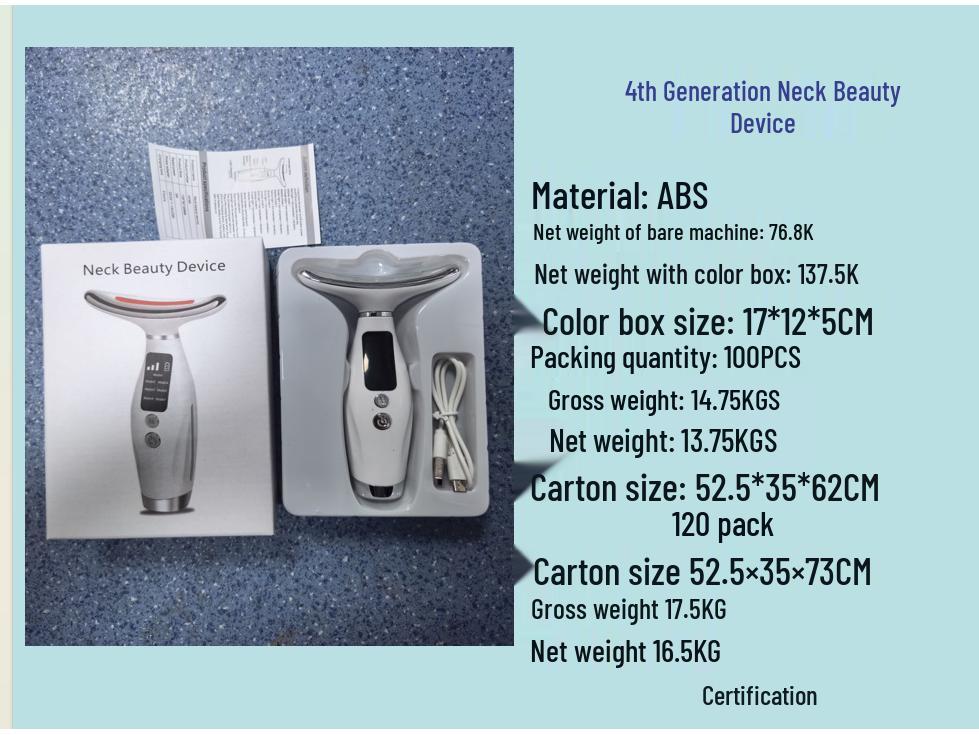 Seven-Color Light Portable Facial and Neck Beauty Massager