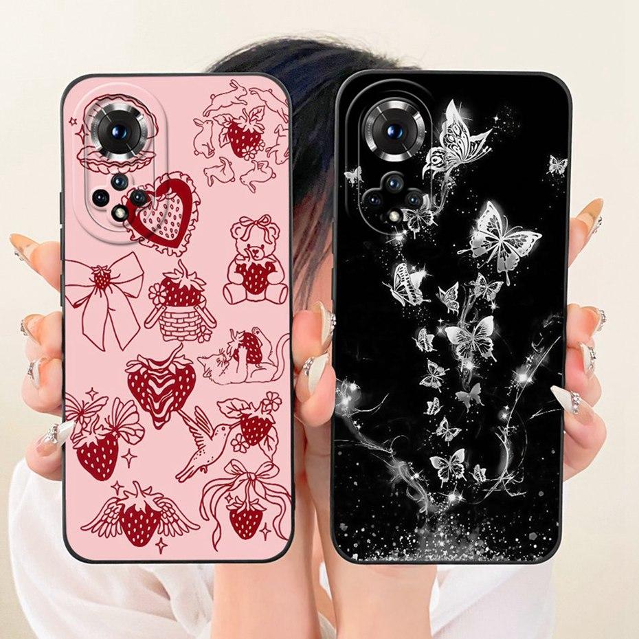 Cute Printed Phone Case For Honor 50 Pro Honor50 Soft Silicone Shockproof Cases For Honor 50 50Pro Covers Bumpers