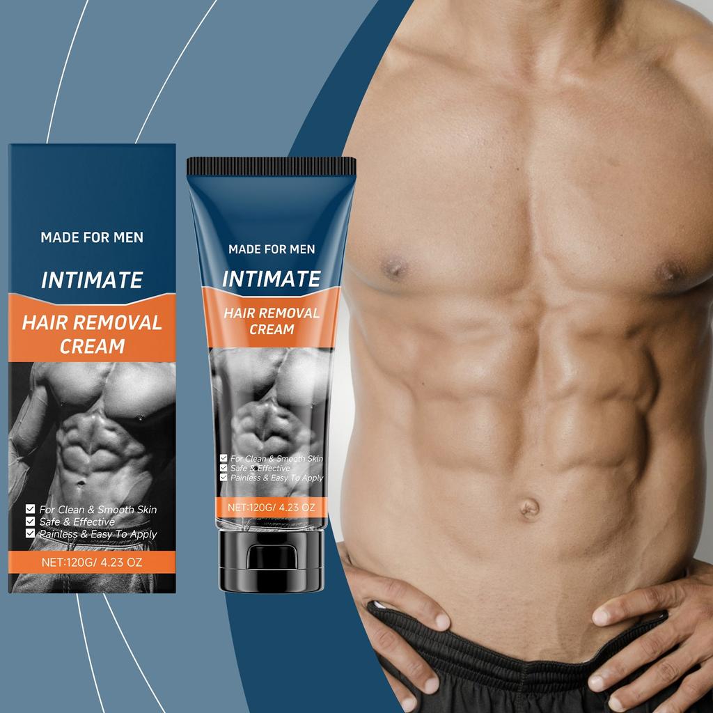 Men's Hair Removal Cream Men's Armpits, Arms, Whole Body Cleansing, Smoothing, Moisturizing, Gentle Hair Removal Cream