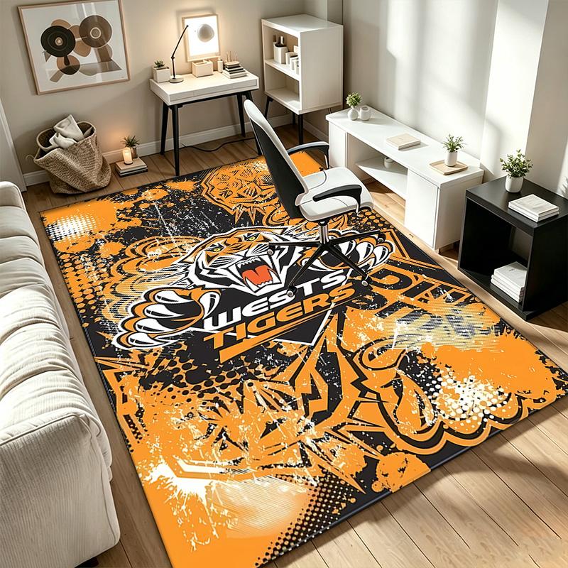 Wests Tiger A rug suitable for office chair areas living rooms and computer desks perfect for home offices and an ideal holiday gift