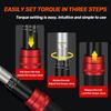 /4'' 3/8'' 1/2'' 1Industrial Dual-Direction Adjustable 72-Tooth Ratchet Handle Drive Click Torque Wrench Upgraded Torque Wrench
