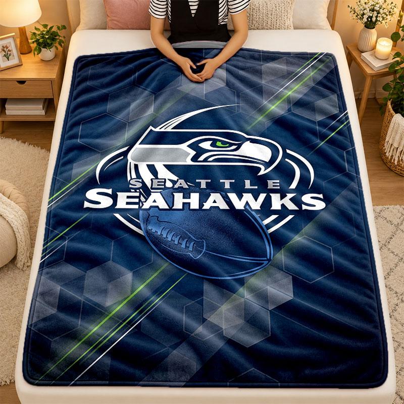 Фланелевое одеяло Seattle Seahawks Теплое Мягкое Плед для Дивана Кровати Гостиной