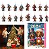 2024 Dachshund Advent Calendar 24 Days of Christmas Collectible Funny Dog Set Cute Dachshund Toy Christmas Countdown Calendar