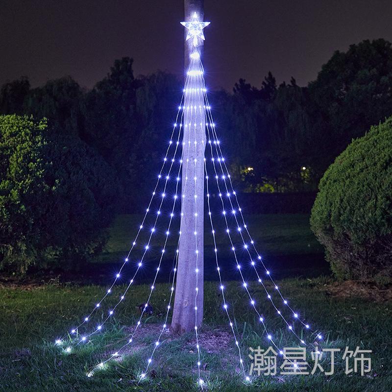 USB remote control star waterfall lamp shops and shopping malls wedding waterproof decorative lights festive atmosphere lamp