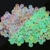 20/50Pcs DIY Beaded Material Early Education Acrylic Stars Peach Heart Letters Luminous Flat Beads Square Beads Round Loose Beads