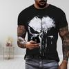 Новая летняя мужская модная футболка с принтом черепа, мужская футболка, топ