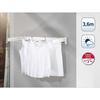 Séchoir mural Leifheit Telegant 36 Protect Plus 83201, étendoir mural dépliable avec 5 barres de 72cm, matériau inoxydable, blanc