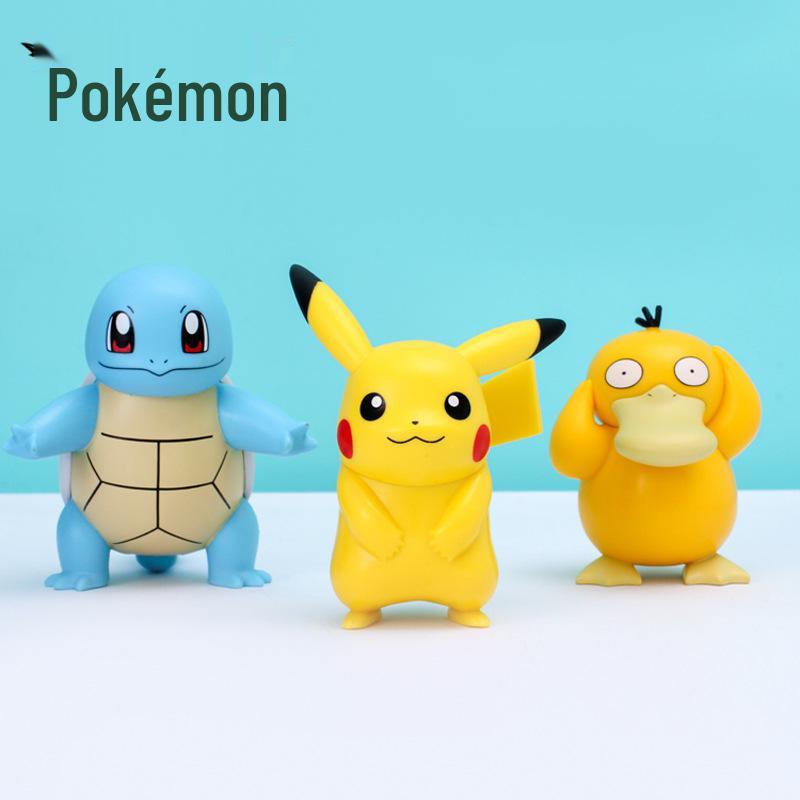 Authentic Pokémon Sleepy Style Blind Box: Pikachu, Psyduck, Charmander, Squirtle Ornaments.