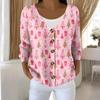 Women's Fashion Long Sleeve Christmas Snowman Snowflake Print Jacket Cardigan