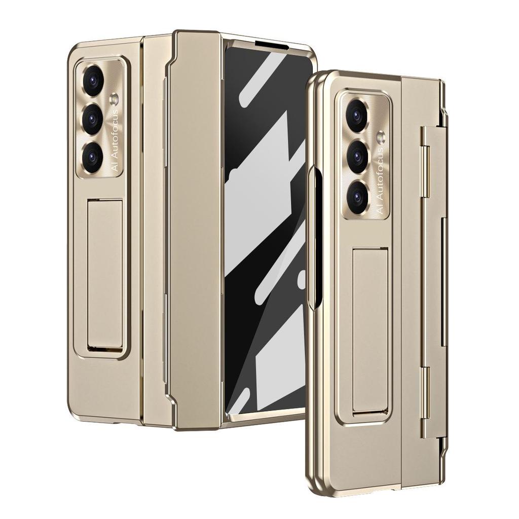 Совместимый чехол для телефона Samsung Z Fold 7/6/5 со слотом для стилуса, подставкой, плоским шарниром и полной защитой от падений