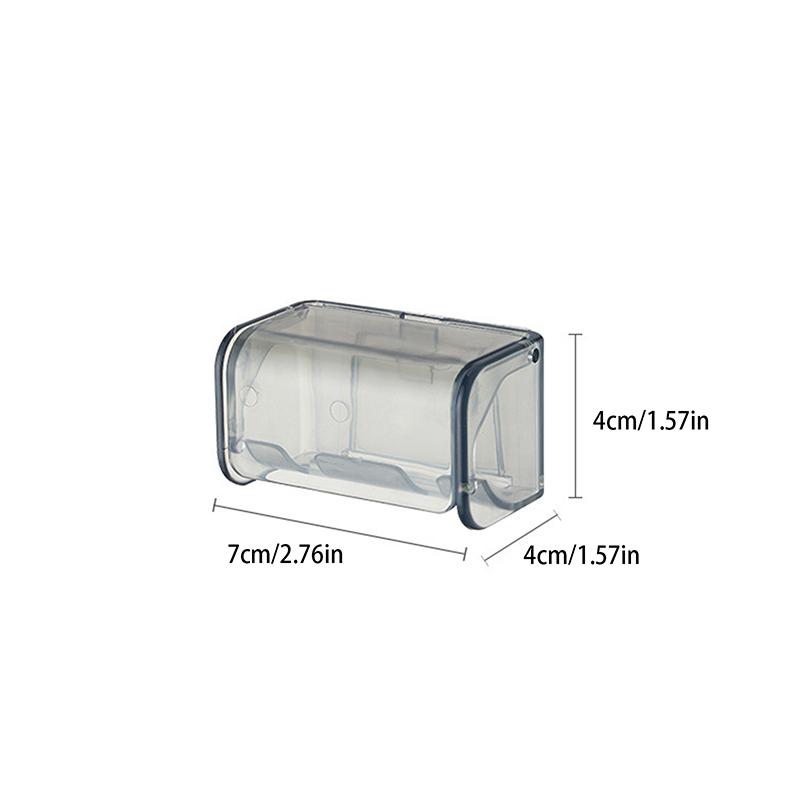 Пылезащитный настенный держатель для зубных щеток с крышкой, 2 слота, самоклеящийся органайзер для хранения зубных щеток для душа, ванной комнаты