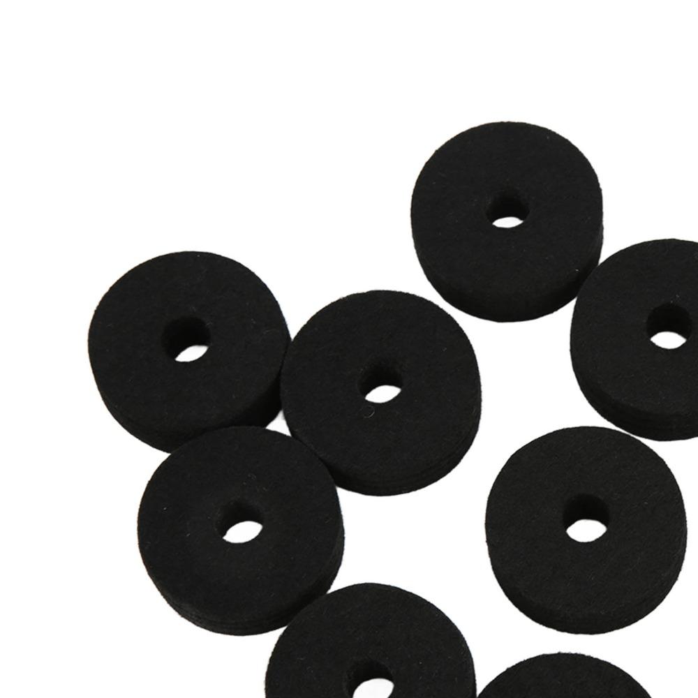20PCS Felt Felt Washer Pads Black And Grey Drum Set Accessory Cymbal Felt Washer For Drummers