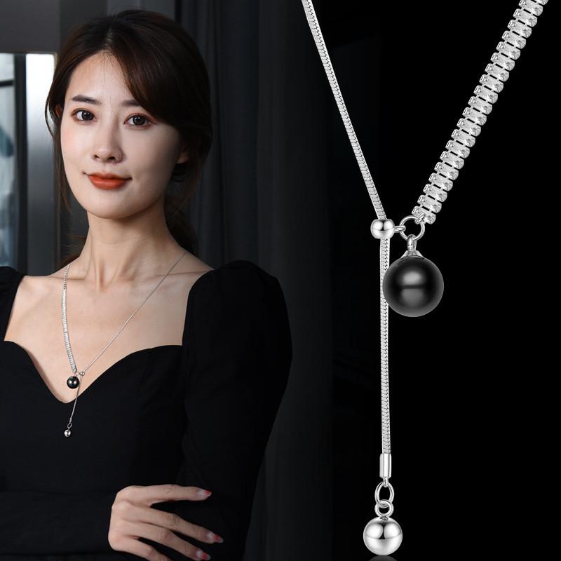 Fashionable Multilayered Pearl And Crystal Necklace With Unique Geometric Design Women For