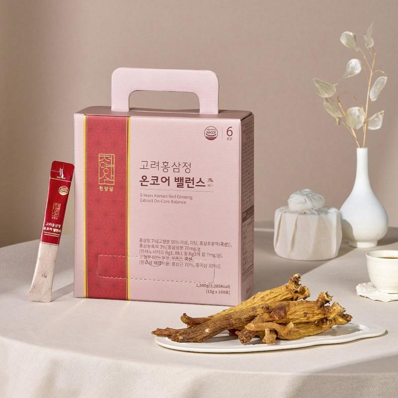 Экстракт красного корейского женьшеня 6-летней выдержки Cheonyangsam Oncore Balance Red Ginseng Stick 100 пакетиков, 15 г, 1 шт.