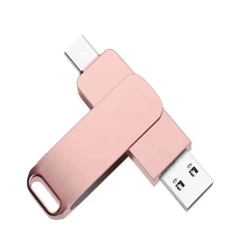 OLOEY Металлический USB-накопитель с двойным интерфейсом USB 2.0 и Type-C OTG