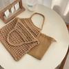 Fashion Crochet Tote Bag for Women Summer Beach Handbag Large Capacity Hollow Out Knitted Bags Bohemian Woven Shoulder Bag ARI
