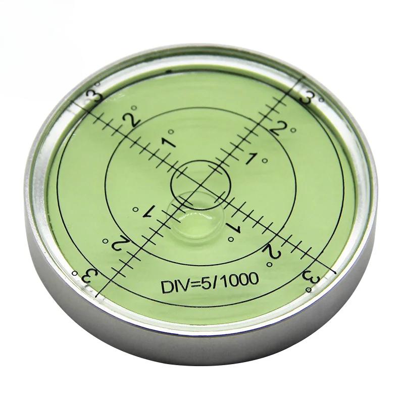 Magnetic Level Meter Mini Metal Level Bead High Precision Horizontal Bubble Round Small Household Level Bubble 60*10mm