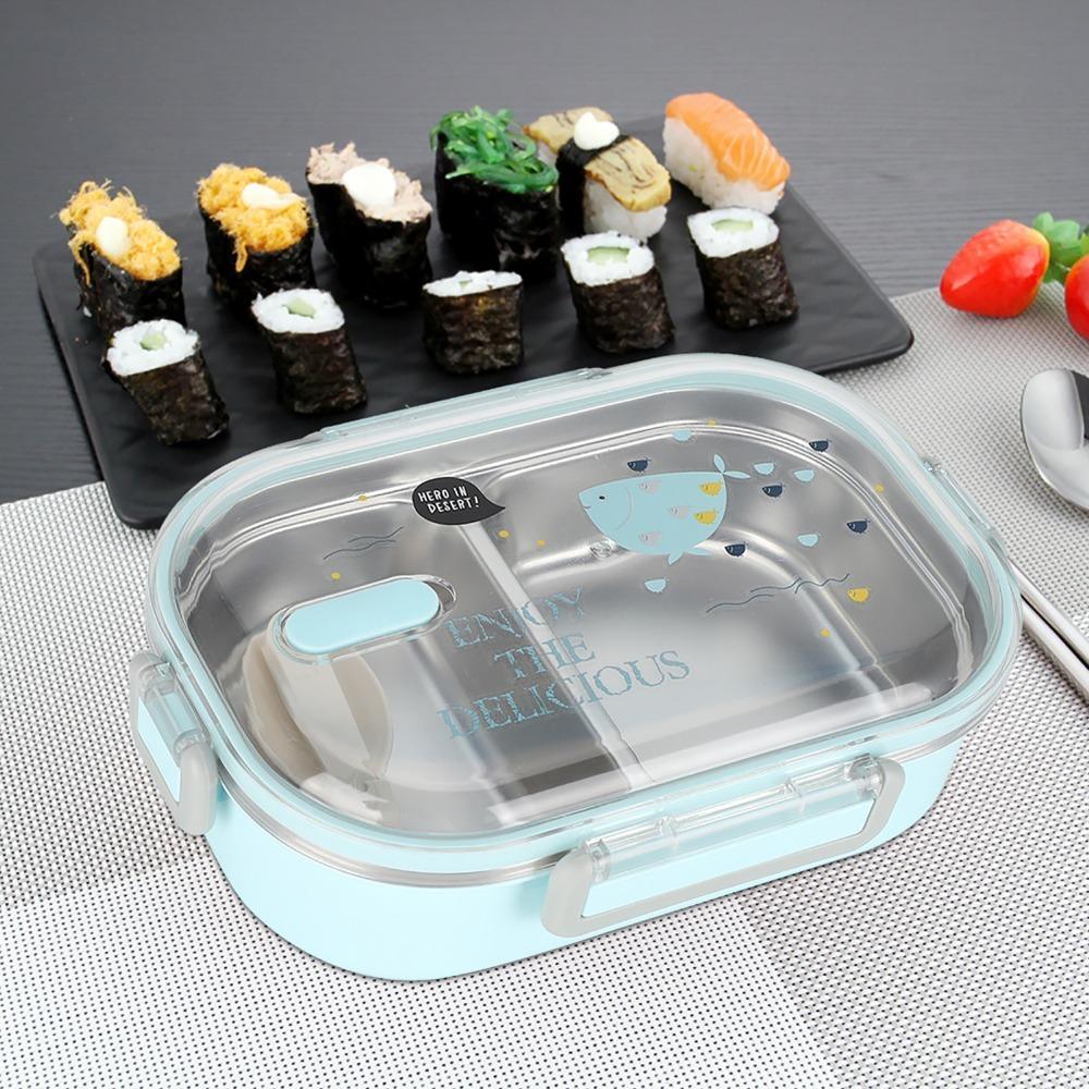 2 Compartment Insulated Lunch Box 650ML Capacity Portion Control Container For Adults