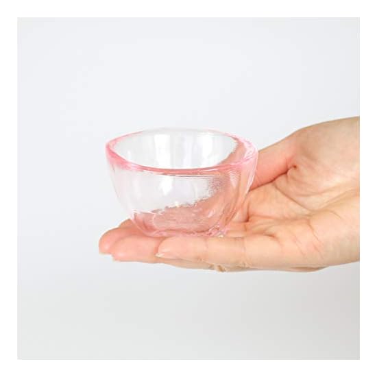 ADERIA Sake Cup, Edo Glass, Daruma, Pink, 70ml [Edo Glass/Ochoko/Sake Glass/Handmade] Made in Japan,