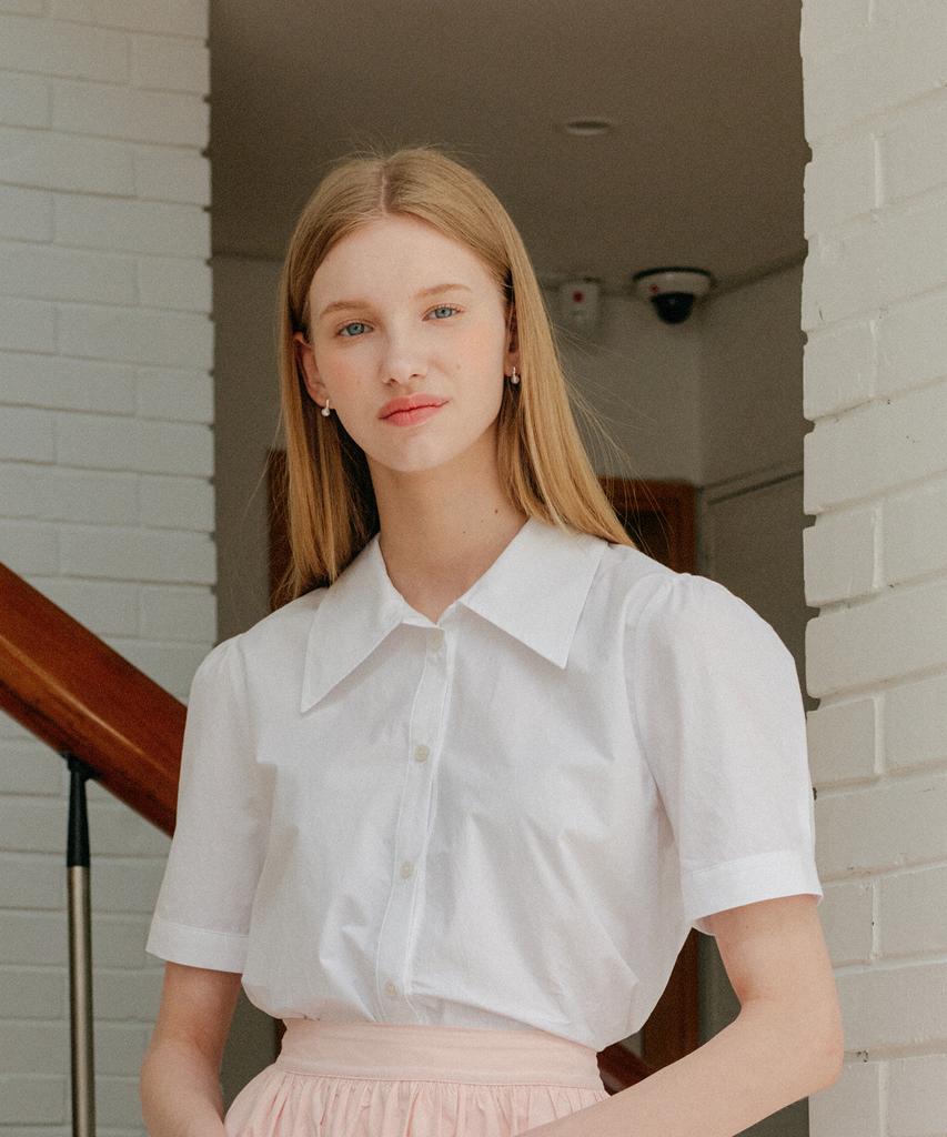 YUPPE Cotton Shirring Shirt_White