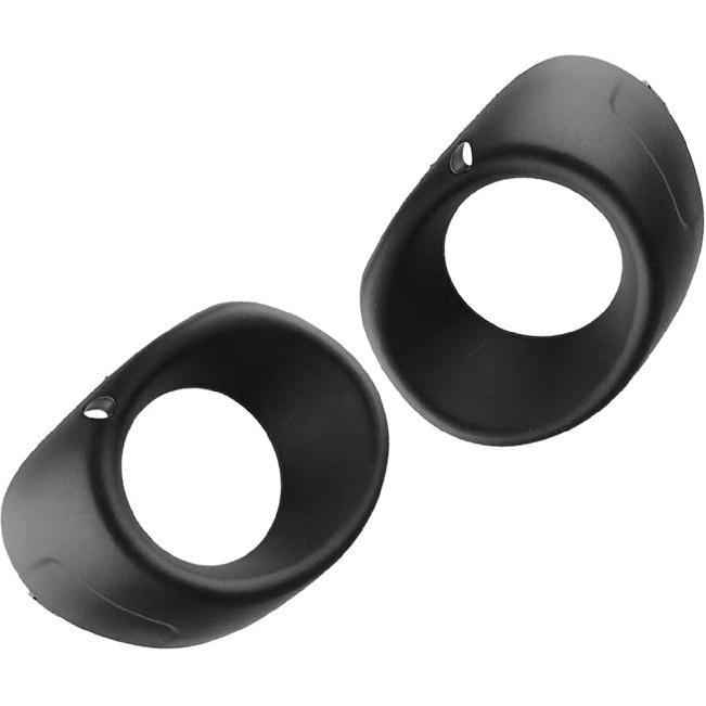 2Pcs Front Bumper Fog Light Lamp Cover Frame Bezel Left&Right Compatible For Mitsubishi Outlander 2013 2014 2015 6400D571 6400D572(Black)