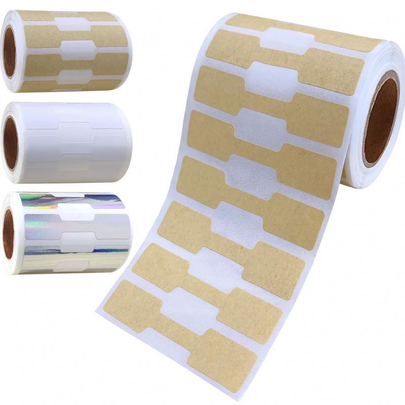 Natural Kraft Paper Handwritten Jewelry Price Stickers - Self-Adhesive Decorative Labels on Rolls